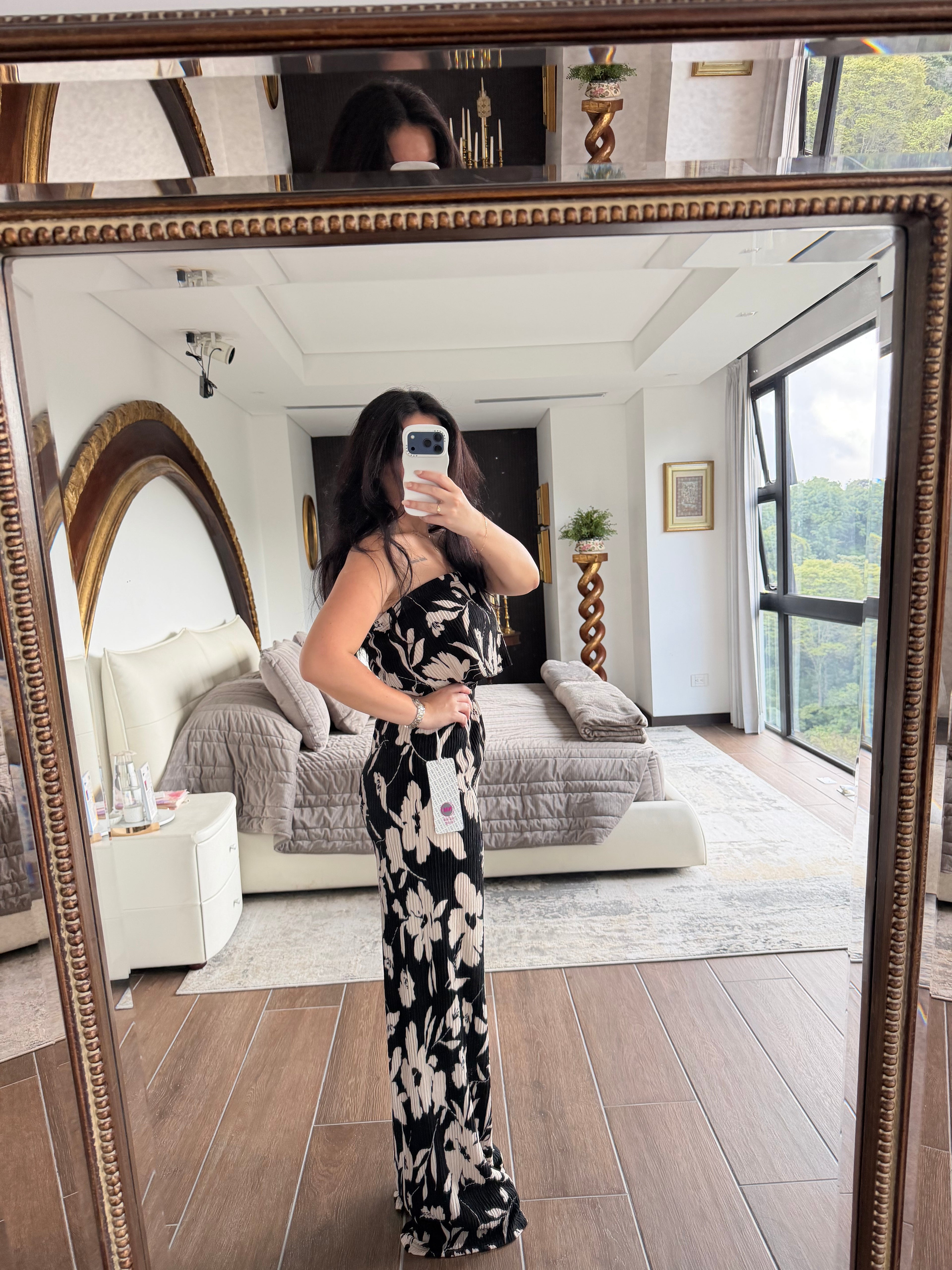 CREAM FLOWER JUMPSUIT