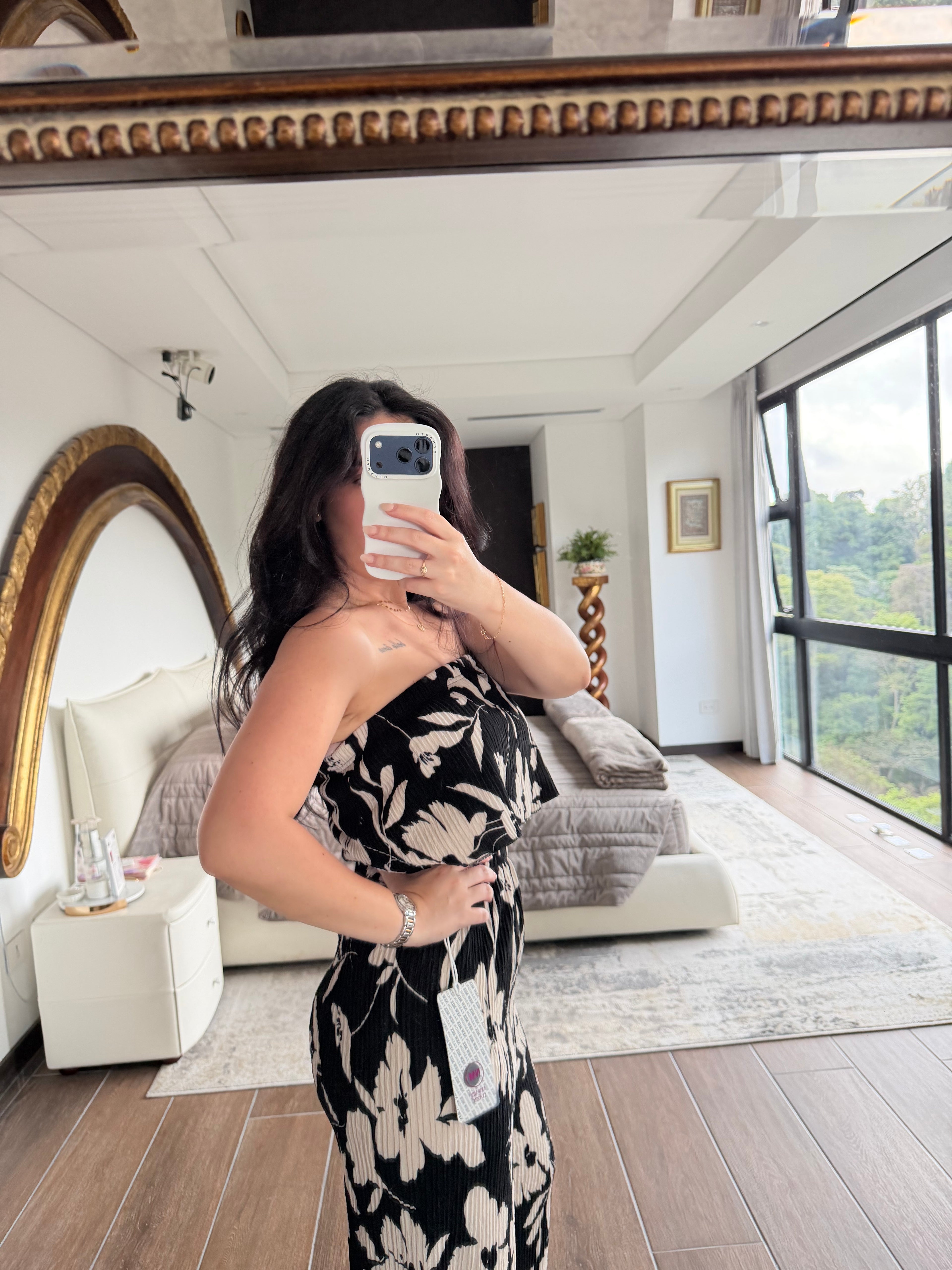 CREAM FLOWER JUMPSUIT