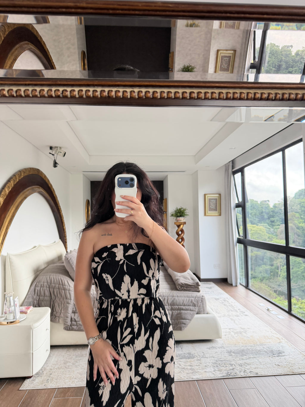 CREAM FLOWER JUMPSUIT