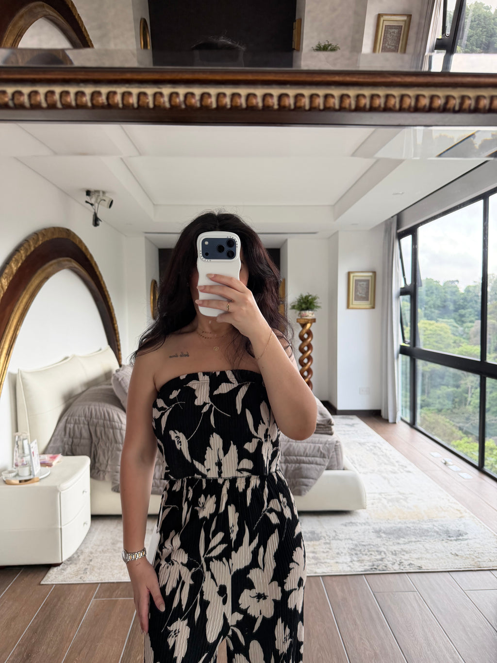 CREAM FLOWER JUMPSUIT
