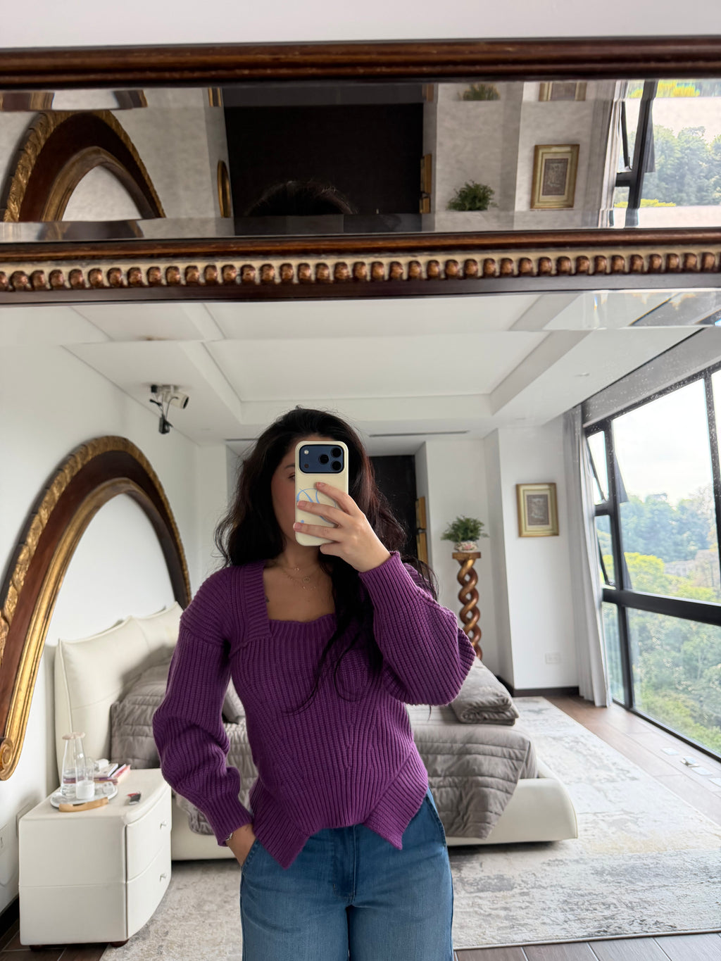 POLINE PURPLE SWEATER