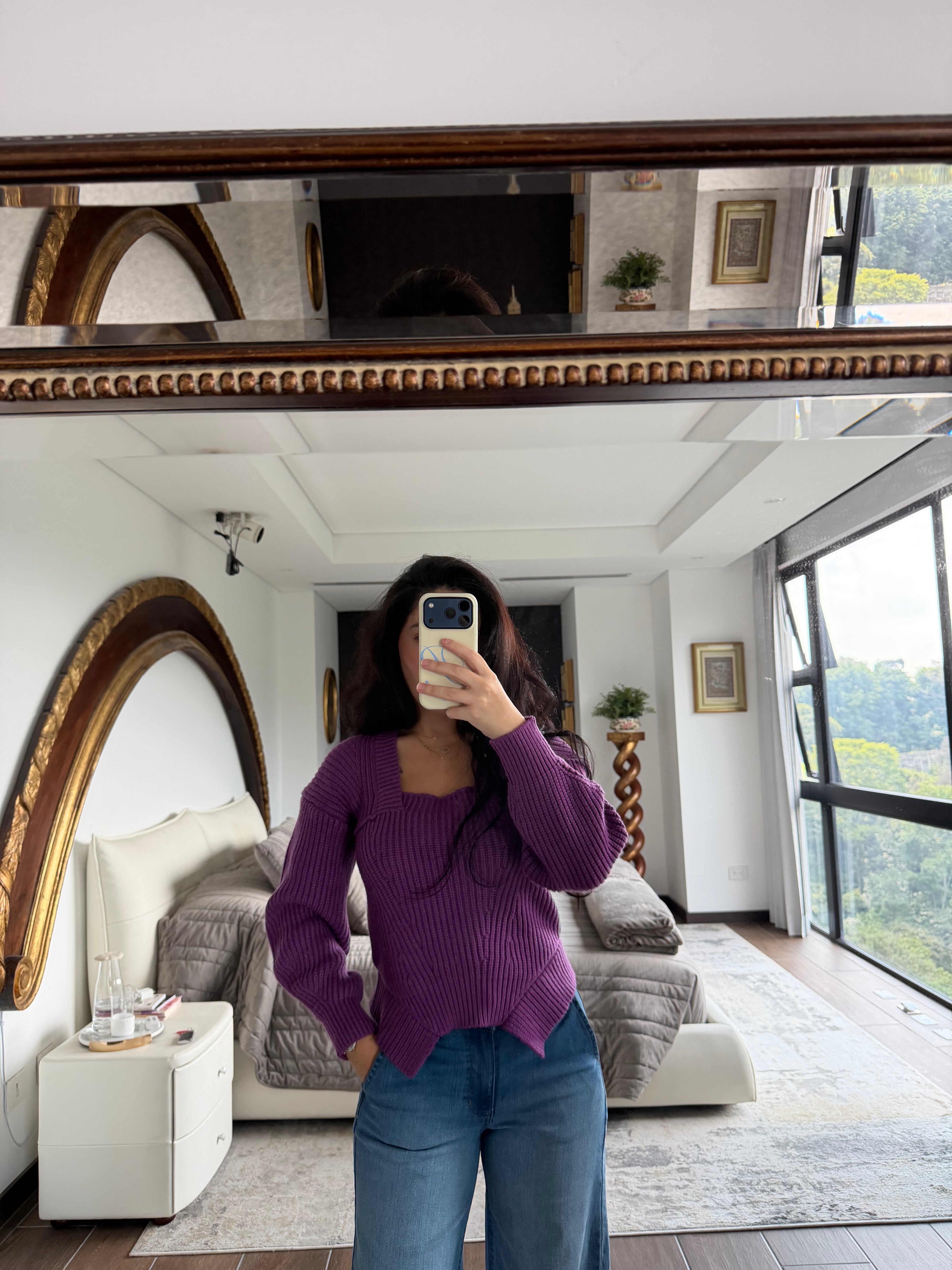 POLINE PURPLE SWEATER