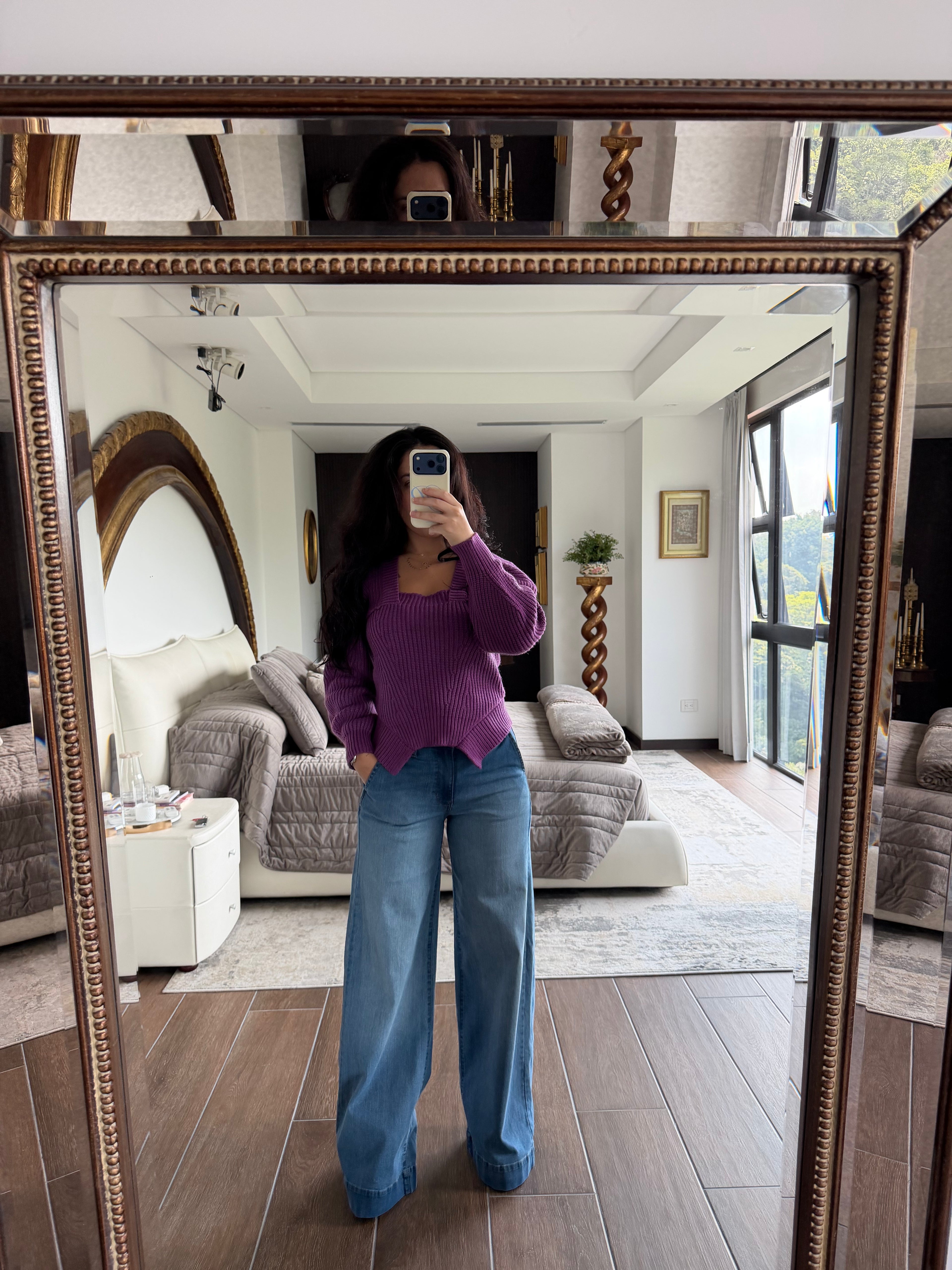 POLINE PURPLE SWEATER