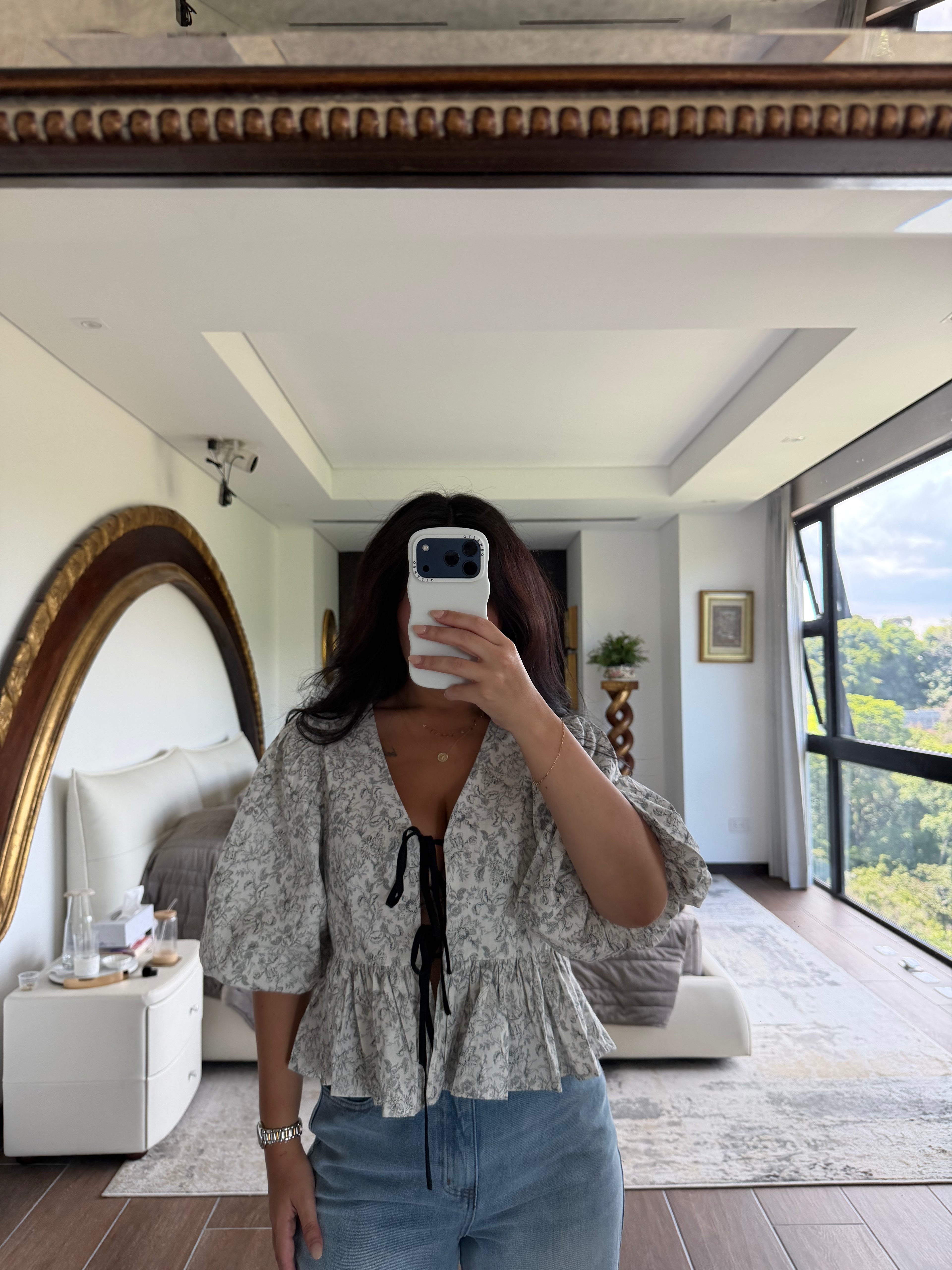 FLORAL PEPLUM BLOUSE