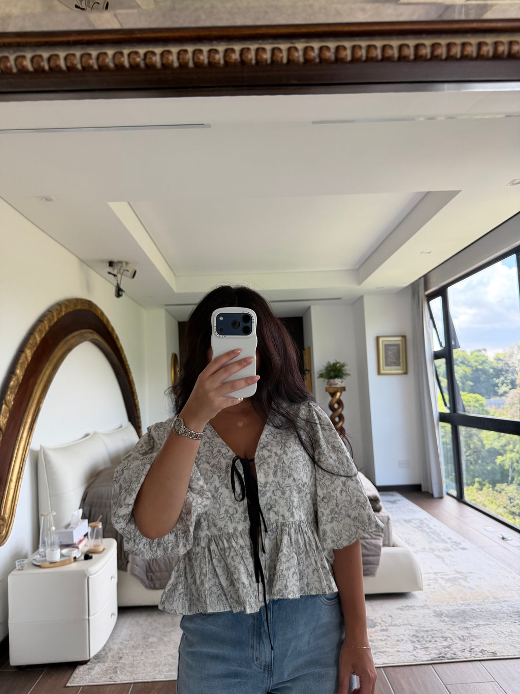 FLORAL PEPLUM BLOUSE